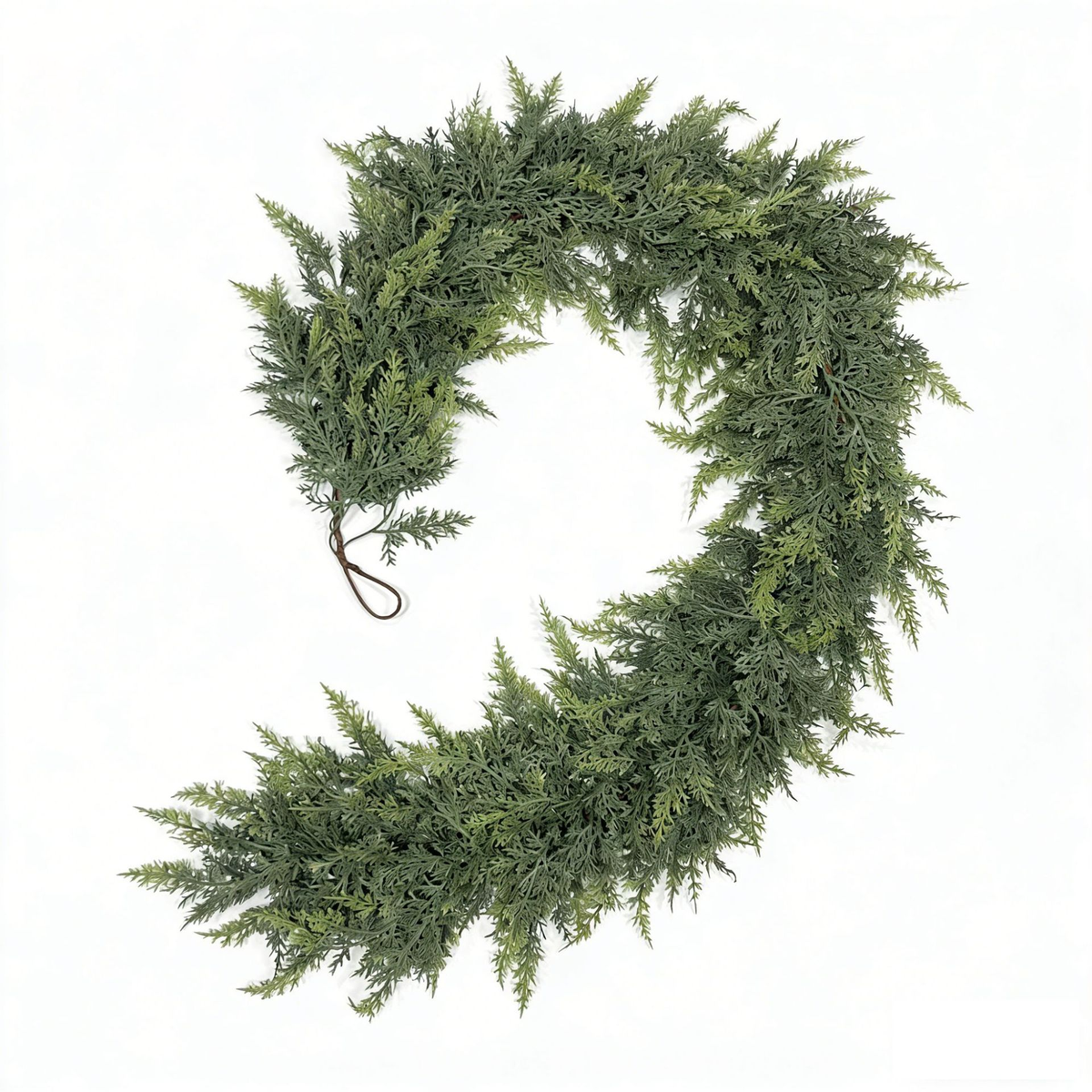 6FT Lush Artificial Cedar Garland – 120-Tip Christmas Greenery Decor