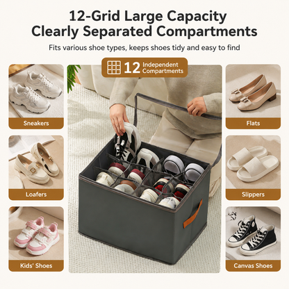 Collapsible Plastic Shoe and Pants Storage Organizer Box