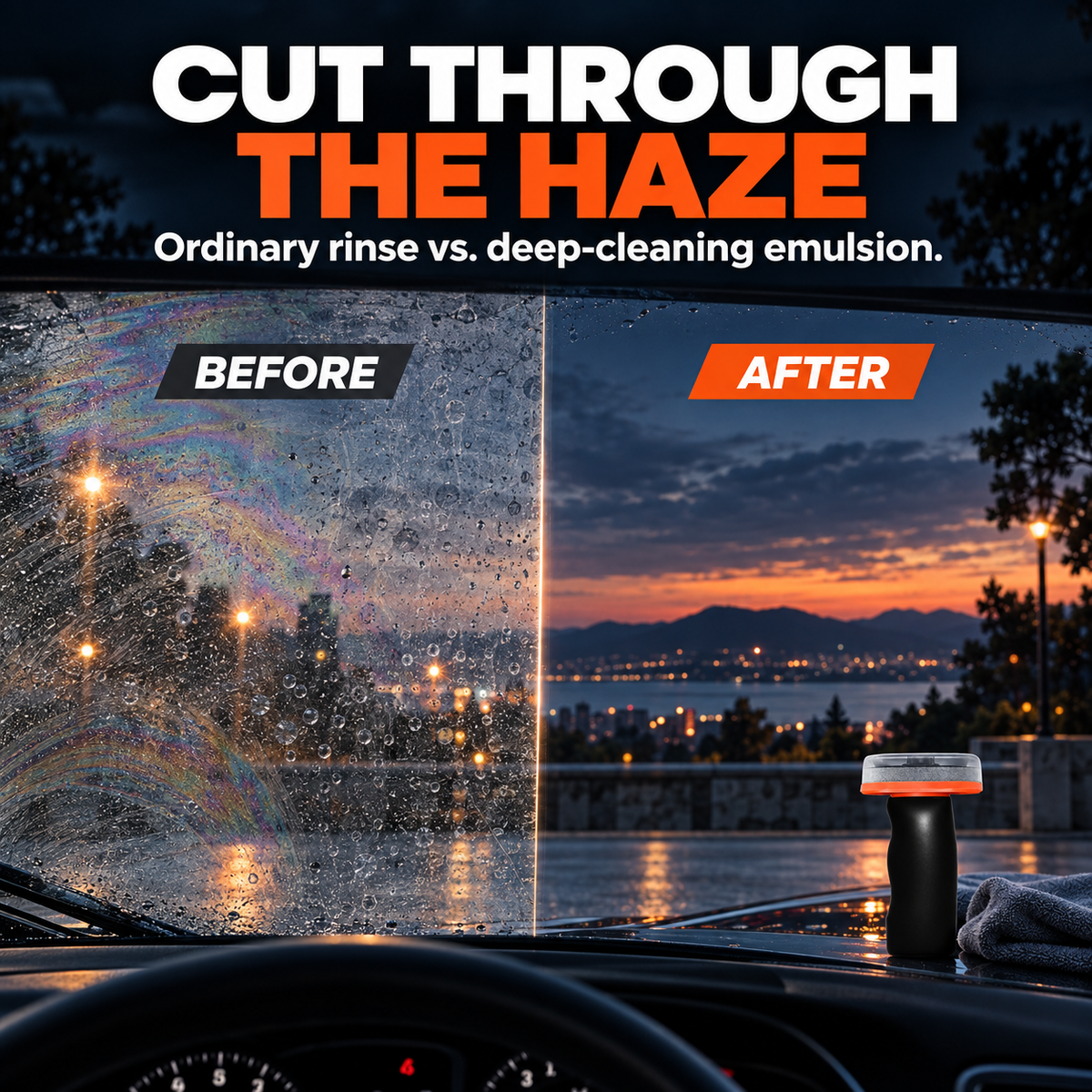 Glass Emulsion for Crystal-Clear, Rain-Ready Windshields