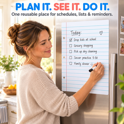 Magnetic Dry Erase Planner for Effortless Family Organization