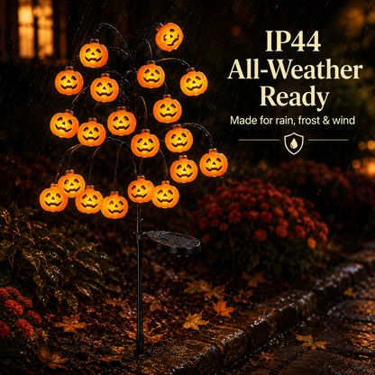 Solar Pumpkin Branch Stake Lights (20 LED)
