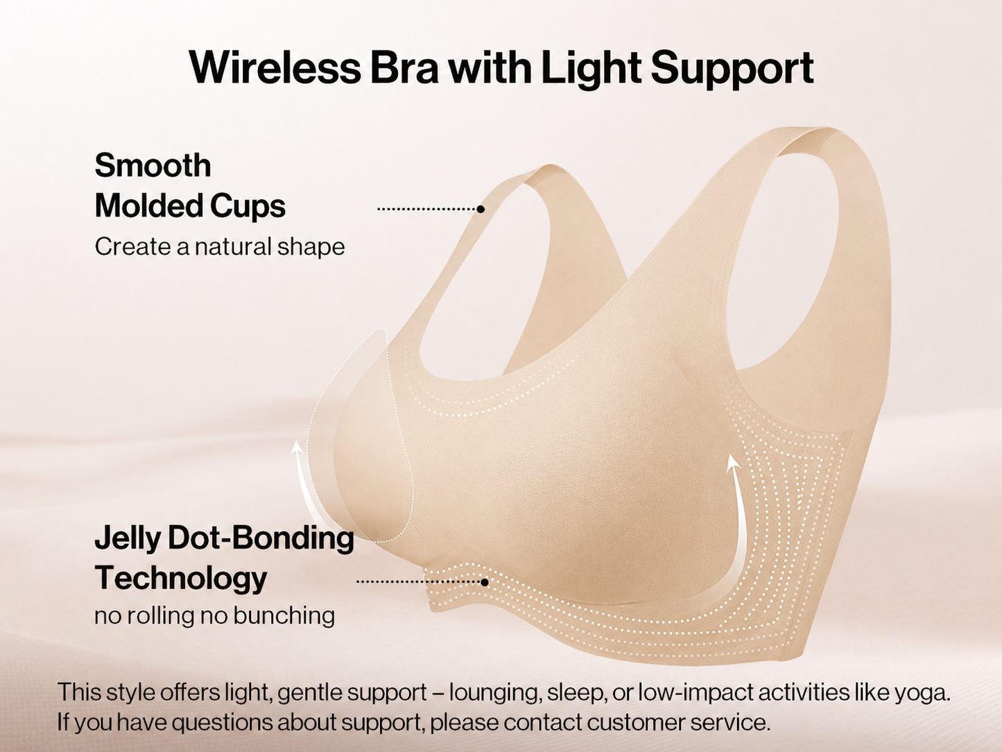 Seamless Wireless Sculpting Bra – Invisible Comfort & Natural Lift