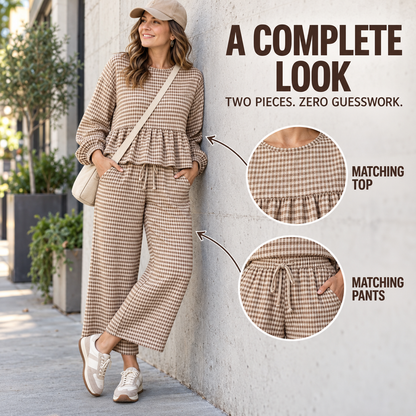 Women's Gingham 2 Piece Outfit