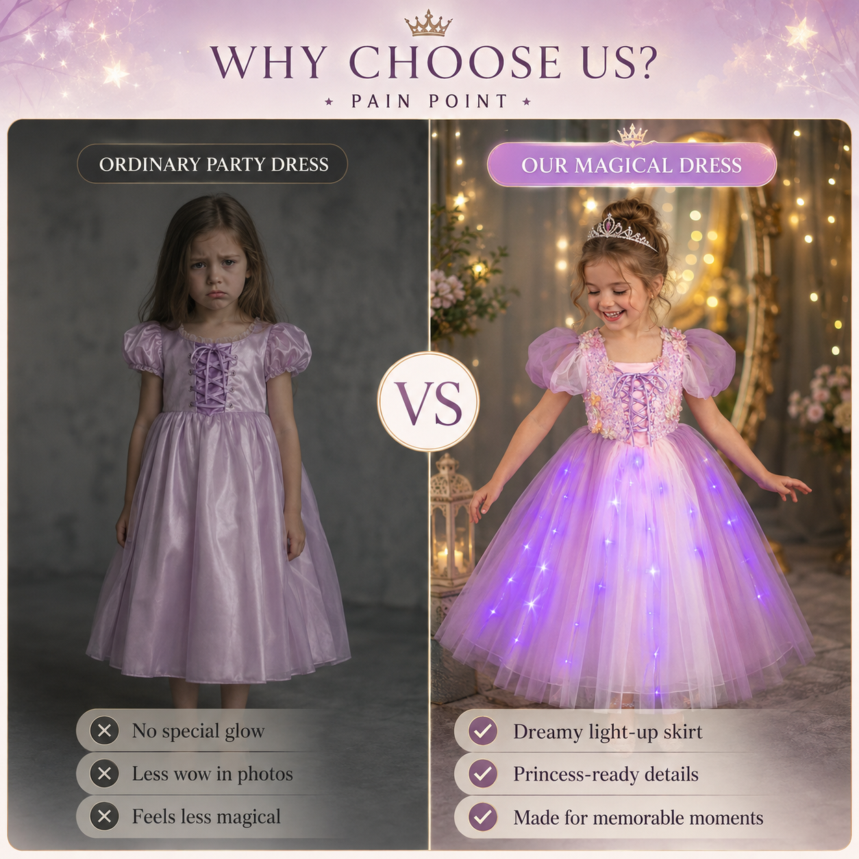 Magical Light-Up Princess Twirl Dress
