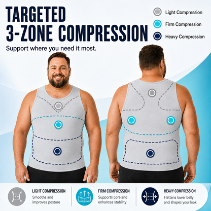 Men's Sleeveless Compression Shirts - Slim Body Shaping Undershirts