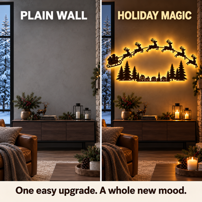 Christmas Reindeer LED Wall Decor