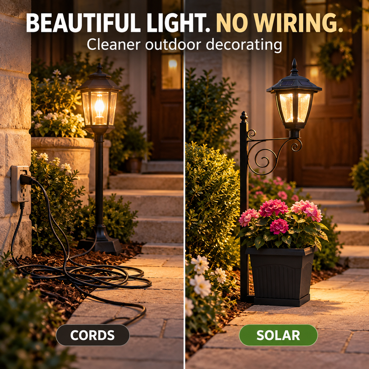 Solar Planter Lamp — Flowers by Day, Light by Night