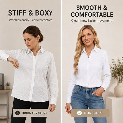 Women's Classic Fit Stretch Button-Down Shirt