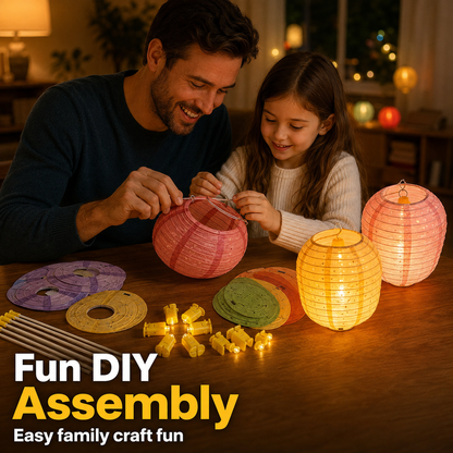 Handcrafted Hollow Paper Lantern Decor（Comes with LED bulbs）