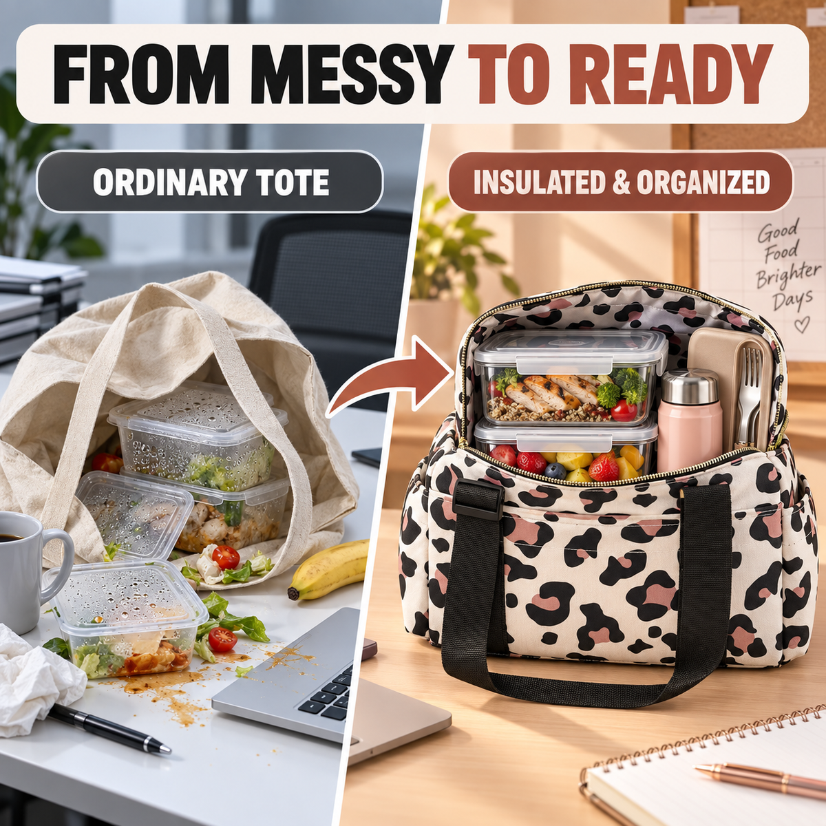 🥪Large capacity waterproof and insulated lunch bag🥪