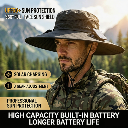 ☀️UPF 50+ Dual Solar Fan Wide Brim Cooling Hat☀️