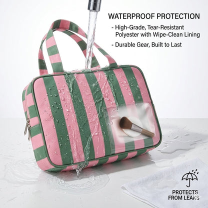 Large Hanging Toiletry Bag — 4-Compartment Travel Organizer