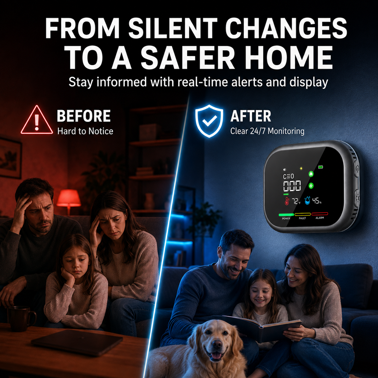 6-in-1 Smart Home Environmental Monitor