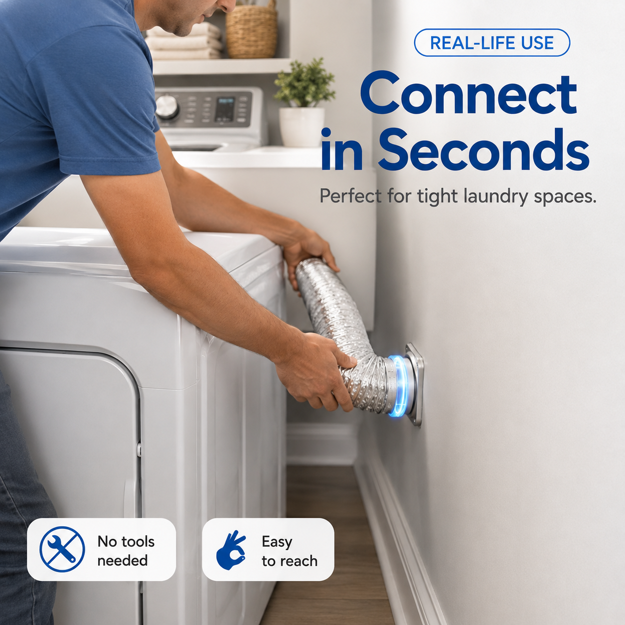 Magnetic Dryer Vent Connector – Quick Connect, Tight Seal