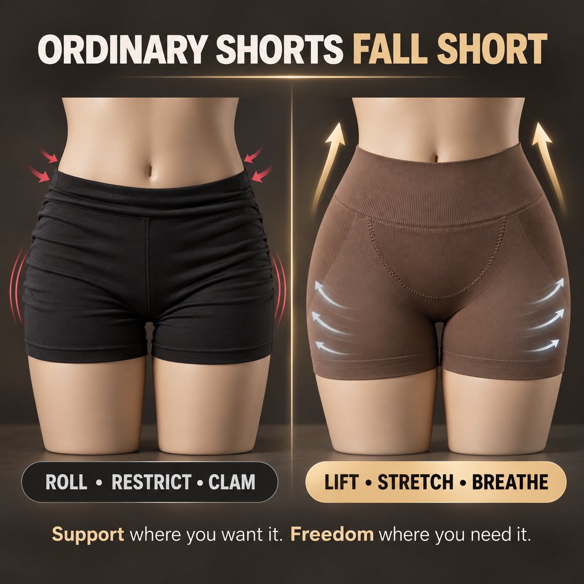 Women’s Seamless High-Waist Shaping Shorts with Butt Lift Support