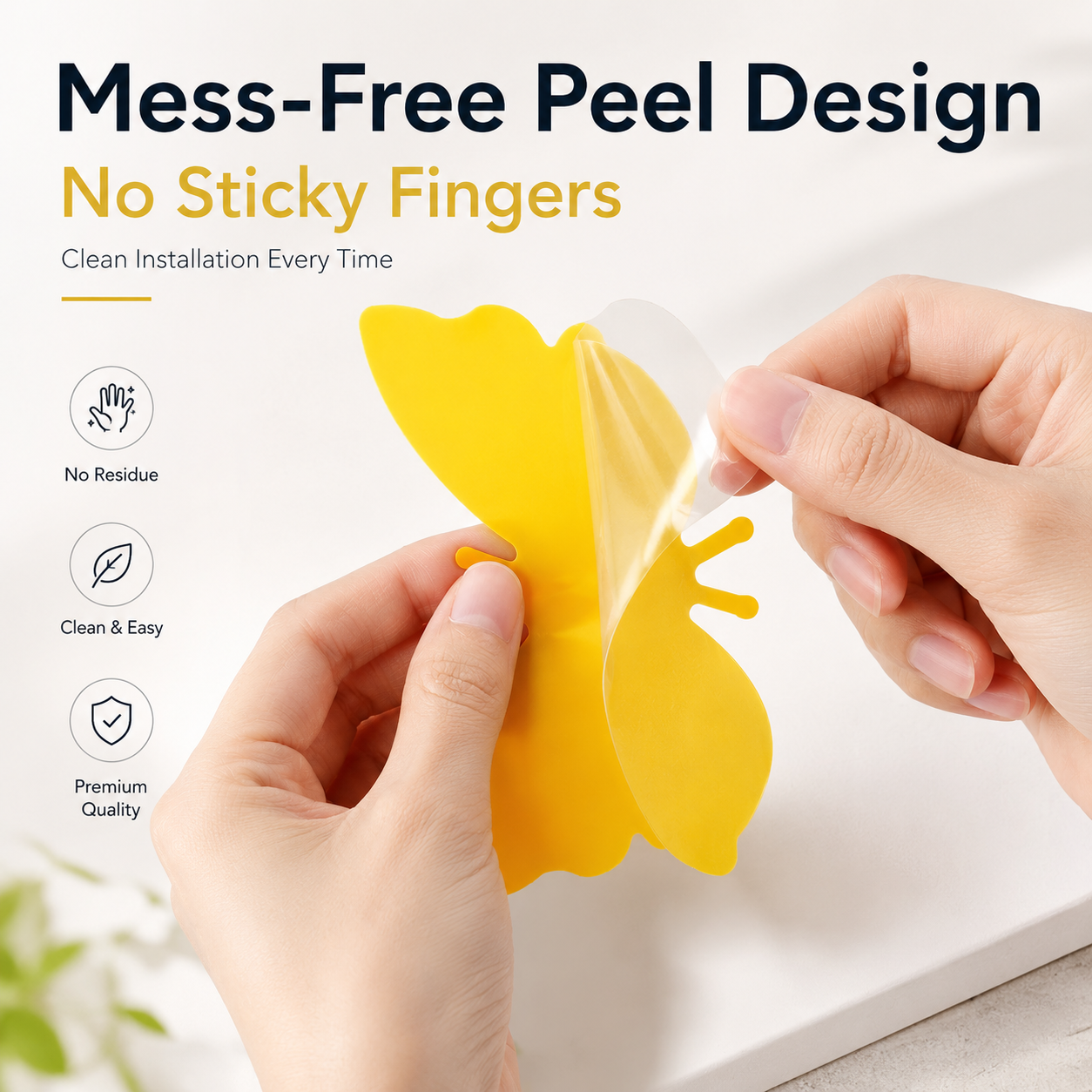 Heavy-Duty Sticky Bug Traps – Non-Toxic Double-Sided Plant Fly Catcher for Indoor & Outdoor Garden Pests