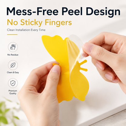 Heavy-Duty Sticky Bug Traps – Non-Toxic Double-Sided Plant Fly Catcher for Indoor & Outdoor Garden Pests