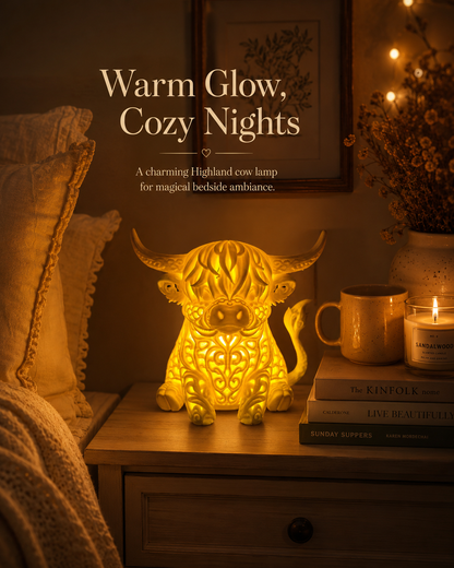 Rechargeable Highland Cow Night Light – Magical 3D Glow Lamp