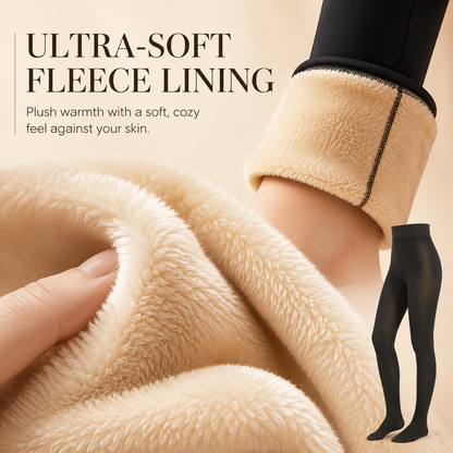 Ultra-Warm Fleece-Lined Fake-Sheer Tights | Flawless Winter Style