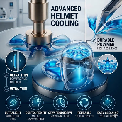 Stay Cool for Up to 4 Hours — Reusable Cooling Gel Pads for Hard Hats & Caps