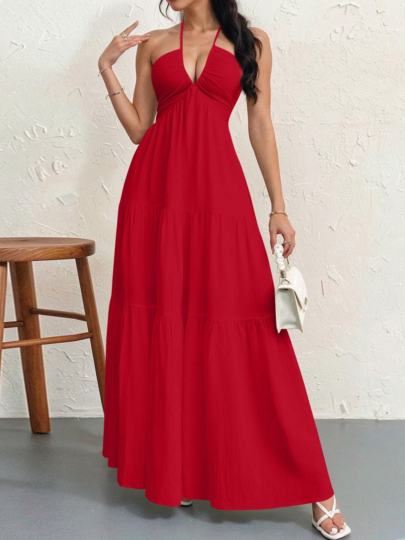 Women's Plain Dress, Summer Clothes Women, Casual Basic Loose Fit Sleeveless Dress for Beach Holiday Vacation