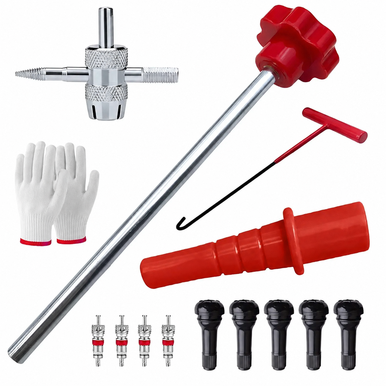13-piece tire valve stem quick replacement tool kit