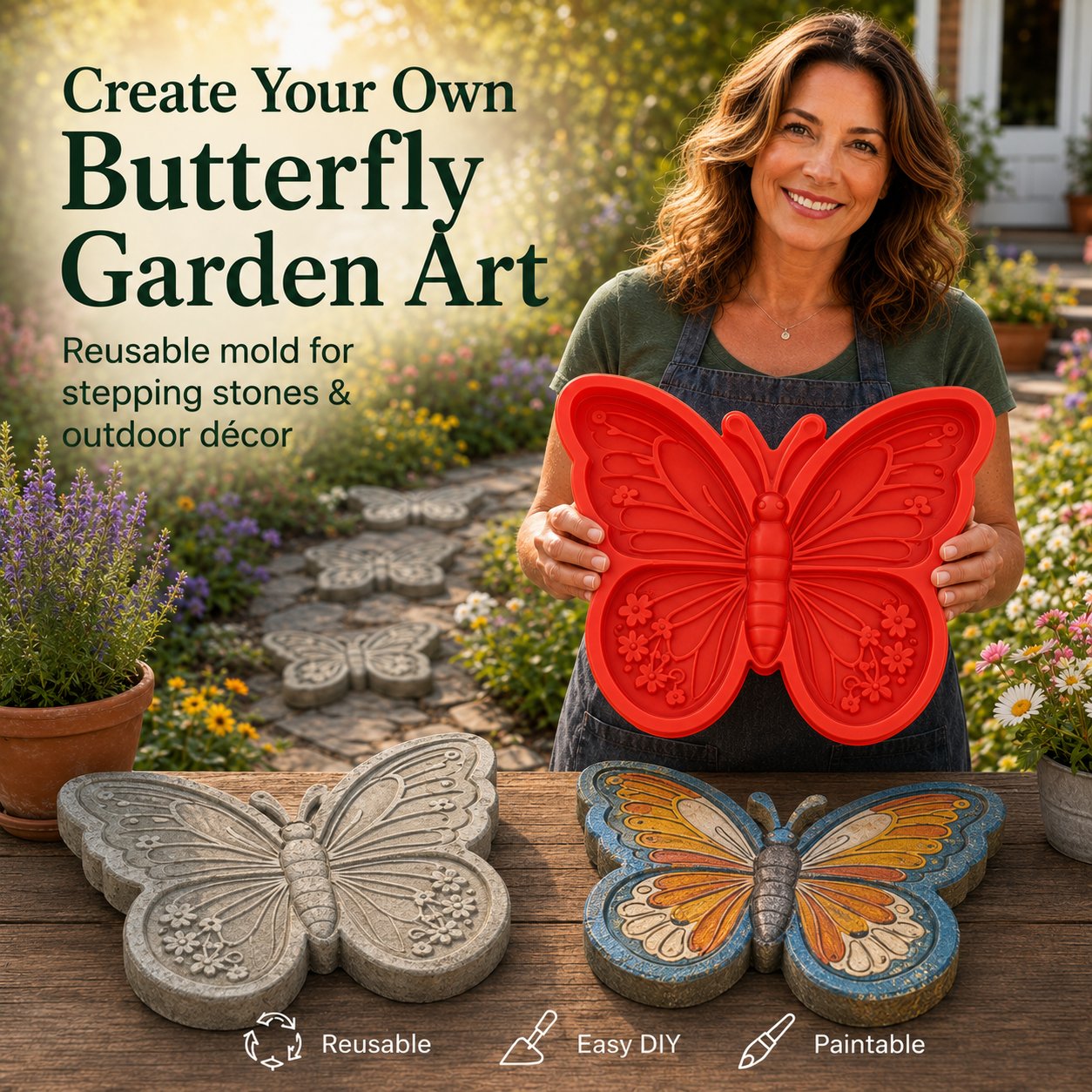 💥LAST DAY 50% OFF🌻Reusable Garden Art Mold – Make Your Garden Truly One of a Kind