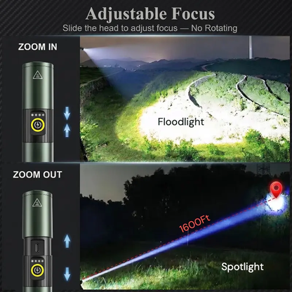 1800LM 5-in-1 Magnetic Rechargeable Flashlight