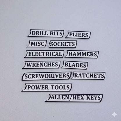 3D Magnetic Toolbox Labels — Organize Your Tools Without Sticky Mess