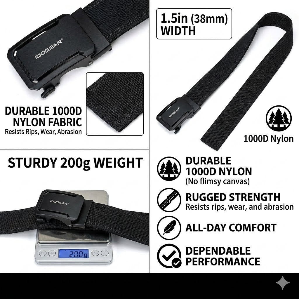 Quick-Release Tactical Belt – Heavy-Duty 1000D Nylon Work Belt