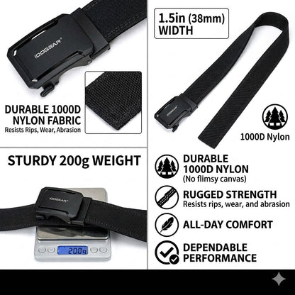 Quick-Release Tactical Belt – Heavy-Duty 1000D Nylon Work Belt