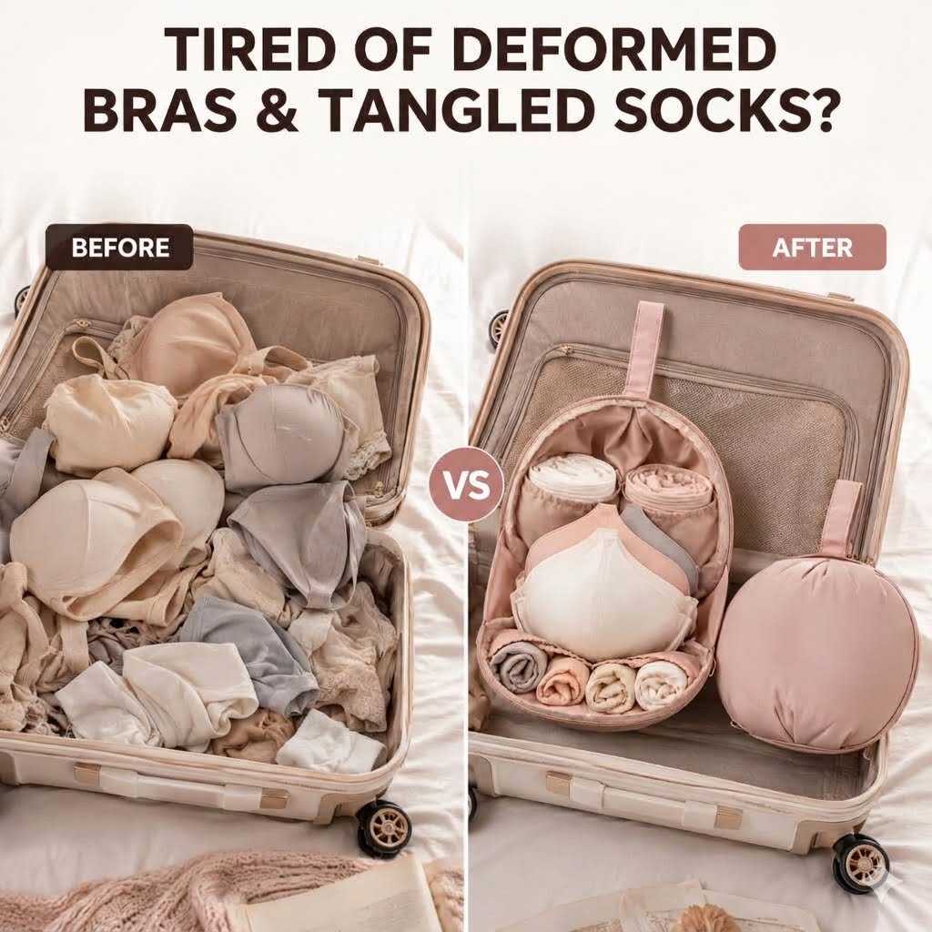 Portable Underwear &amp; Bra Travel Organizer