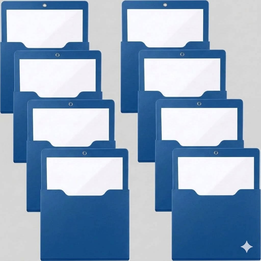 Magnetic File Holder Paper Holder Pocket Organizer Hanging 10 X 13 Inch