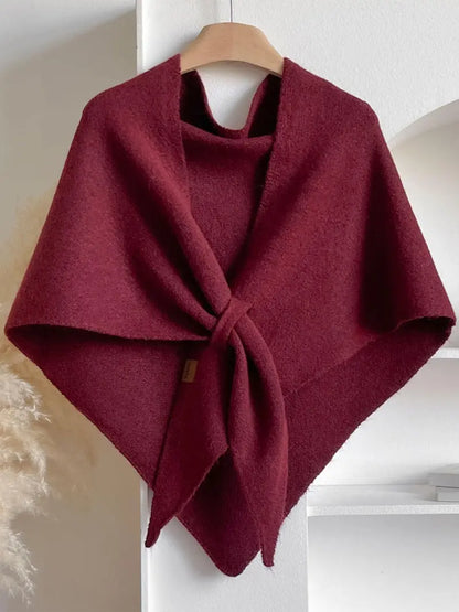 Women's Triangle Knit Shawl One Simple Layer, Endless Outfit Possibilities