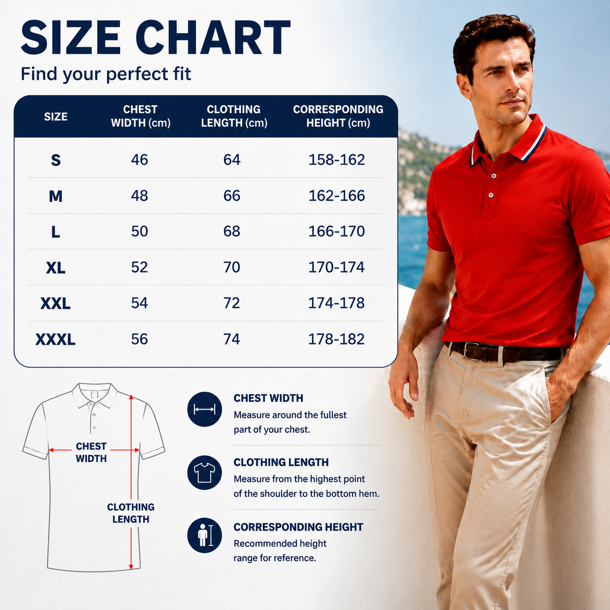 Men's Cool & Breathable Summer Polo Shirt – Stretch Slim Fit