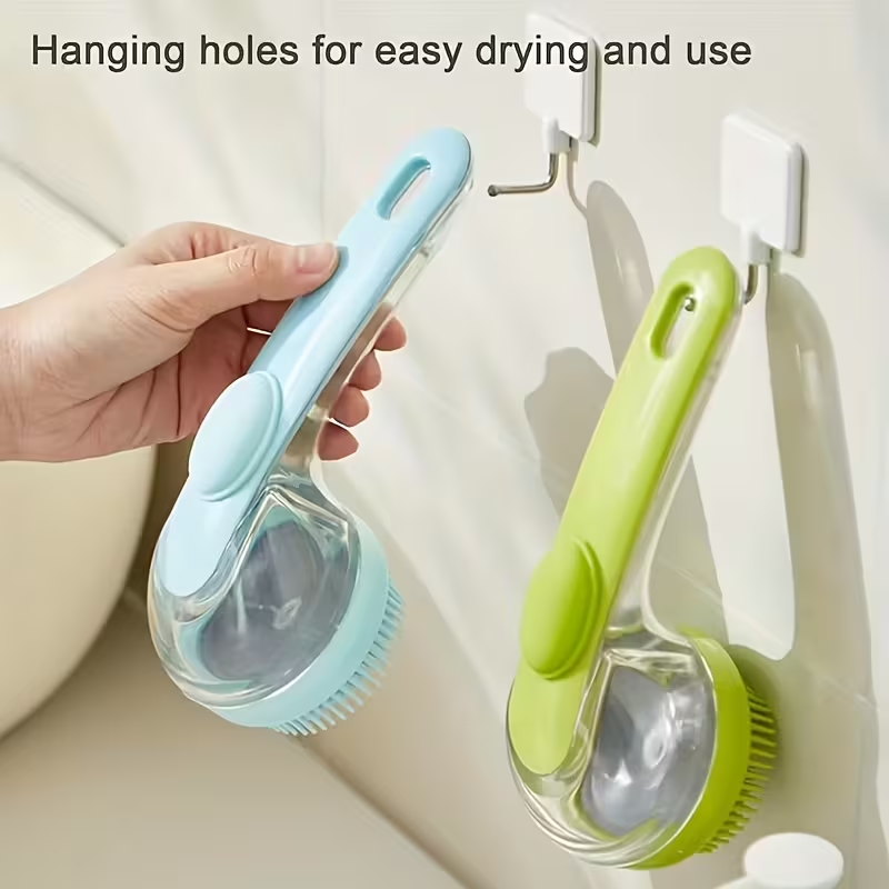 Pet Bath Brush with Shampoo Dispenser – Gentle Grooming & Massage Tool