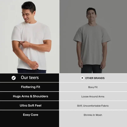 Men’s 4-Pack Short Sleeve Crew Neck T-Shirts – Premium Fit for Everyday Comfort & Casual Style