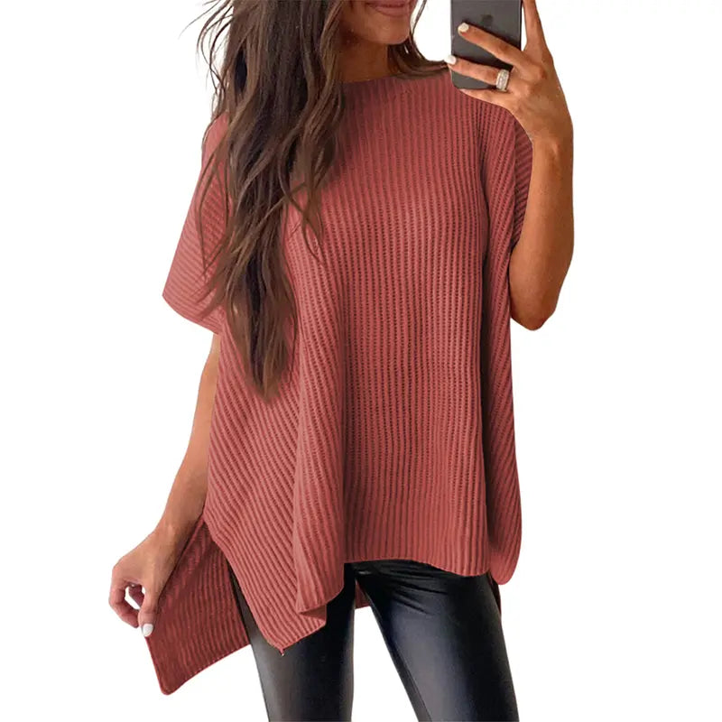 Women’s Ribbed Knit Batwing Top