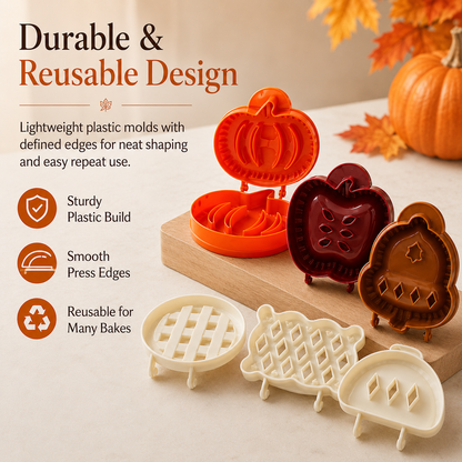 6 Pack Hand Pie Molds – Dough Presser for Mini Pocket Pies Baking