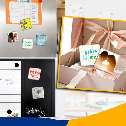 Magnetic Photo Frames 2"x2" Clear Acrylic DIY Fridge Magnets