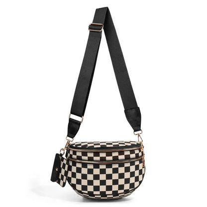 👜Women's Stylish Vintage Plaid Large-Capacity Crossbody Bag👜