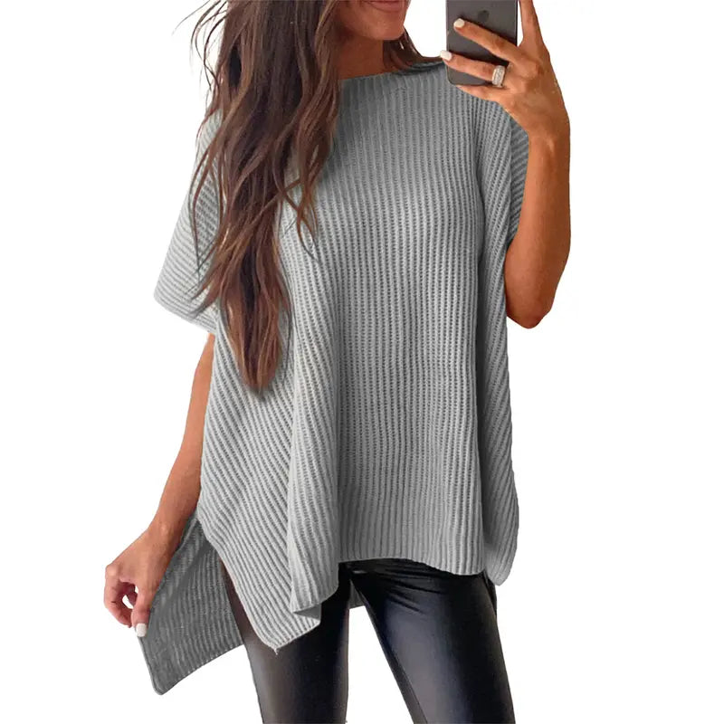 Women’s Ribbed Knit Batwing Top