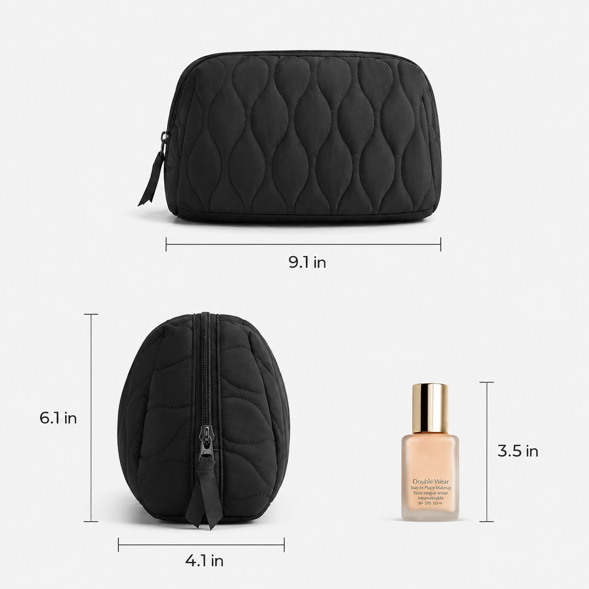 Large Capacity Quilted Fluffy Storage Bag For Women