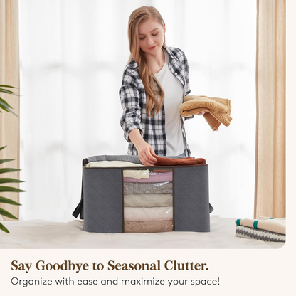 📦️ Large Dustproof Storage Box with Handle & Stackable Design 📦️