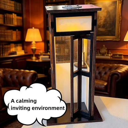 Retro-Style Telephone Booth Decorative Lamp