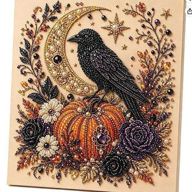 Halloween Pearl Art DIY Kit – Turn Tiny Pearls into Spooky