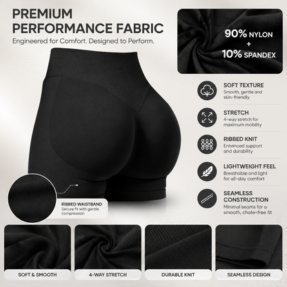 Women's High-Waisted Butt-Lifting Athletic Shorts (4-Pack)
