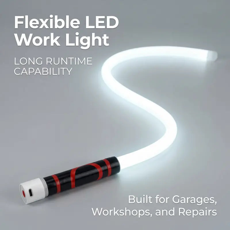 Bendable LED Flashlight Stick – 27" Flexible LED Work Light, High Lumen Magnetic Inspection Light