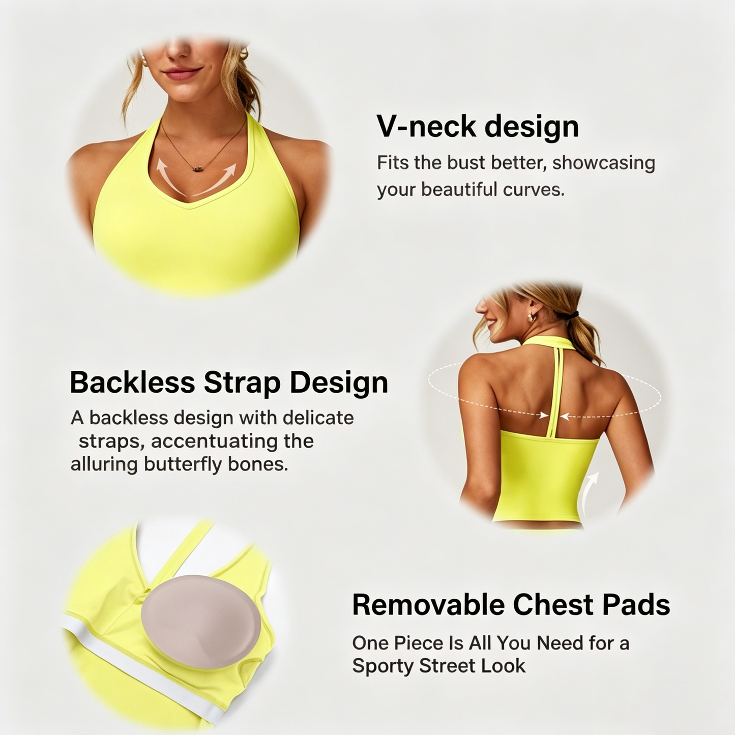 🏃‍♀️Sportswear Set – Adjustable V-neck tank top and wide-leg pants🏃‍♀️