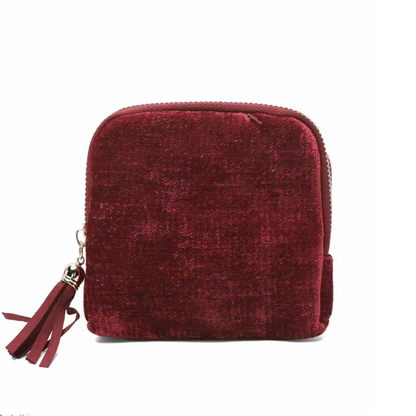 Portable travel jewelry organizer - 5 compartments, soft velvet lining